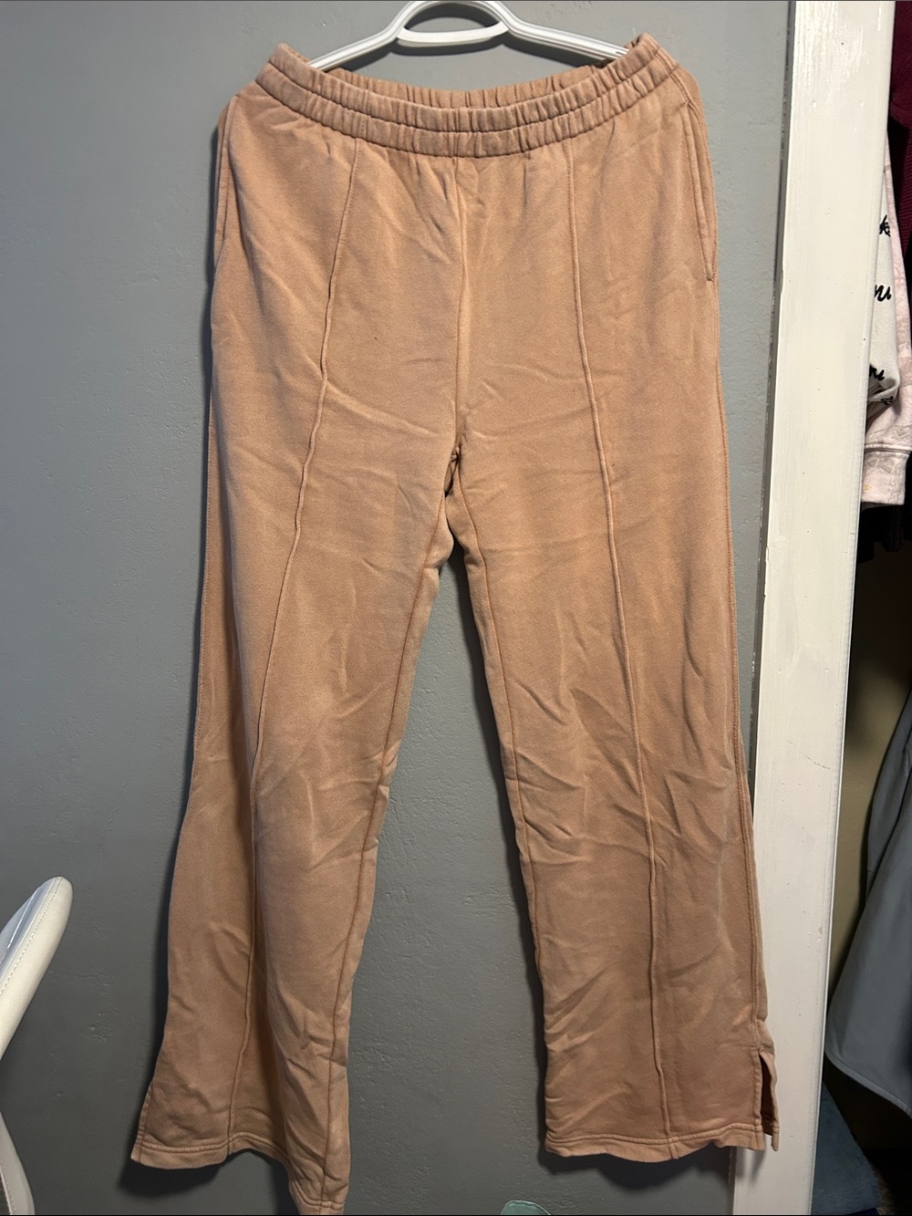 Beige Taupe Casual Pull-On Pants